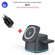 Magnetic Wireless Charger | 3 in 1 Wireless Charger | Minha loja